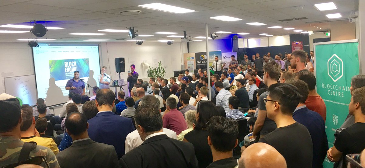 Just a quiet Wednesday night with 150 Blockchain enthusiasts at <a href="/BlockchainCTR/">Blockchain Centre</a> #Melbourne #Bitcoin #Blockchain #Ethereum #Monero 😎