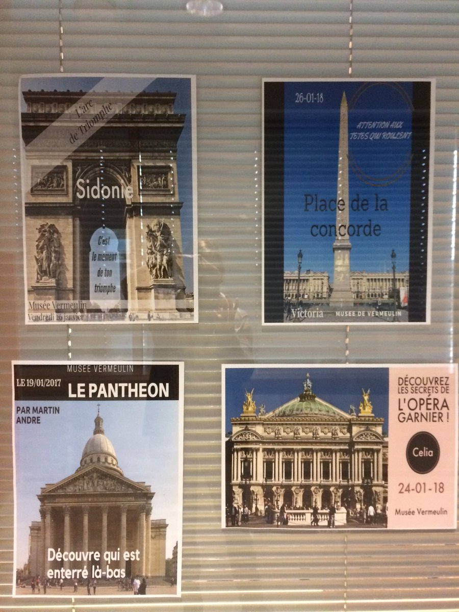 NoraVermeulin's tweet photo. Grade 5 applying their knowledge about #zenpresentation when making their poster to introduce their presentation about a French monument using @adobepost @canva. Thanks @svermeulin for making the students to think deeply! https://t.co/nguHXomr9L