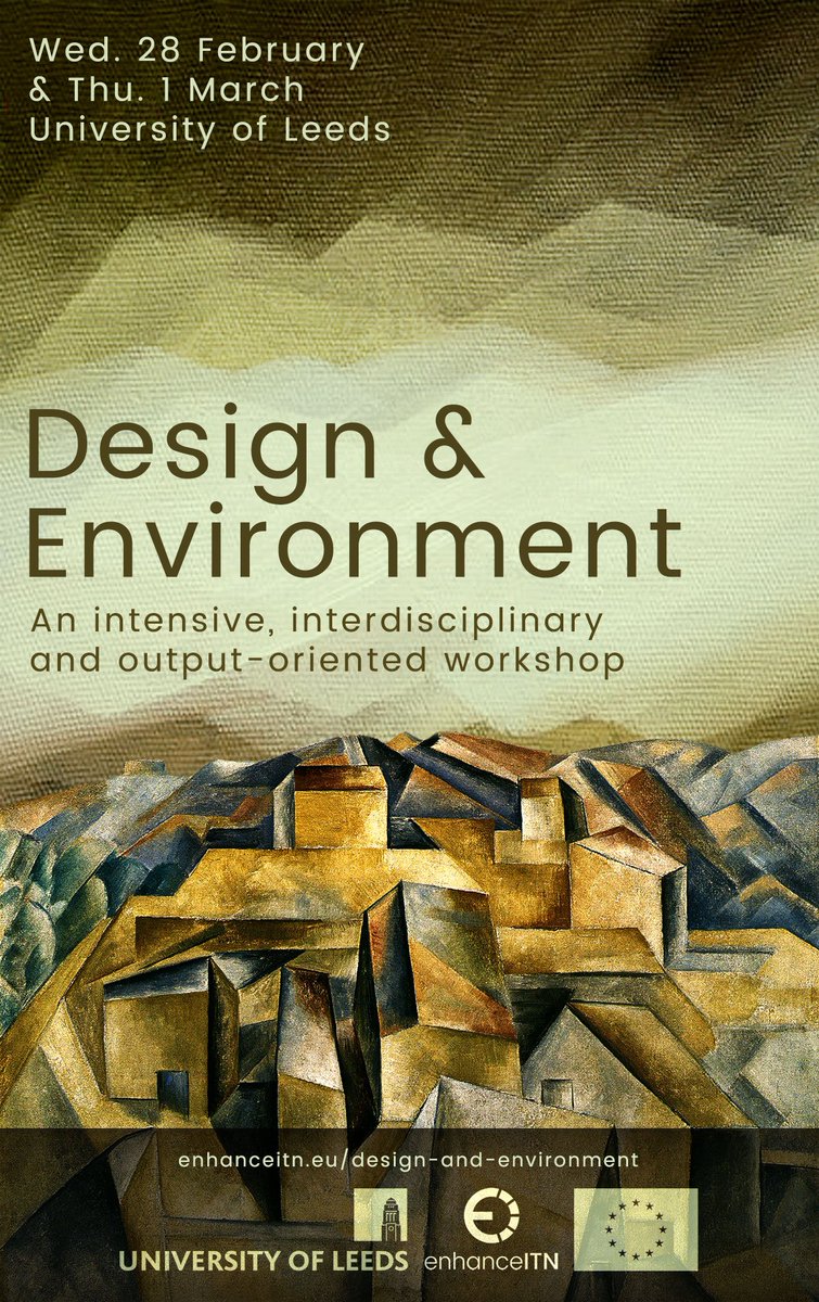 ArvidvanDam's tweet photo. CFP: The deadline for 3 to 5 page essays is approaching fast for #Design & #Envrionment: an intensive, interdisciplinary, and output-oriented workshop, 28 Feb & 1 Mar @UniversityLeeds. Send in yours this Friday. Info: https://t.co/dXPaIsmdh0 #DesignEnvironment https://t.co/ZxA6BuWM0X