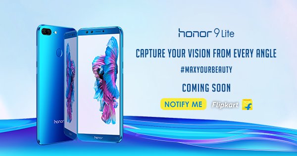 HiHonorIndia's tweet image. With 13MP+2MP front &amp;amp; rear Quad cameras,the #Honor9Lite is all set to make its debut! Get notified on @Flipkart . #MaxYourBeauty #BeyondBeauty  bit.ly/2CQrz6Y