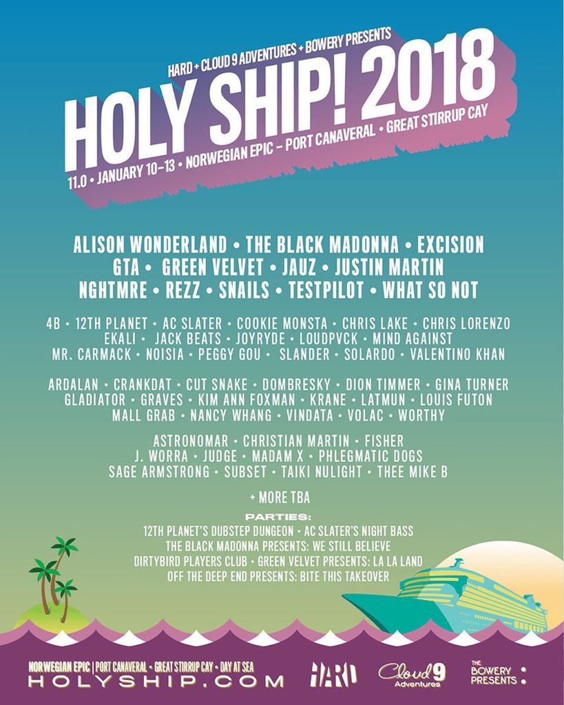 EDMWorldMag's tweet photo. Who will we see on @holyship 11.0? All aboard in 1 hour!!! ๐ณ
โข
โข
โข
#hardevents
#cloud9
#holyship
#holyship2018
#florida
#portcanaveral
#carnivalcruise
#norwegianepic
#edm
#edmlifestyle
#edmgirls
#edmworld
#edmworldwide
#edmworldmag
#edmwโฆ https://t.co/5kgOS8bZwi https://t.co/Y46d9kXN28