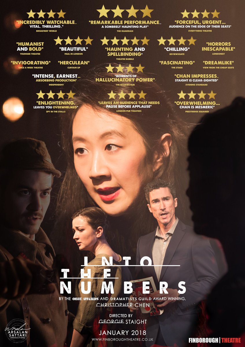 IntotheNumbers's tweet image. NEW ARTWORK | Into the Numbers by Obie and Dramatists Guild award winning Christopher Chen.

★★★★ The Guardian
★★★★ Broadway World
★★★★ Everything Theatre
★★★★★ Theatre Bubble

LIMITED RUN UNTIL 27 JAN | @finborough | finboroughtheatre.co.uk/productions/20…