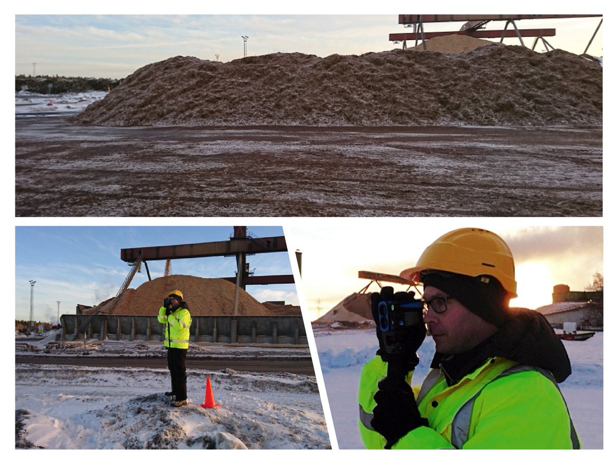 Haglofsweden's tweet photo. Pile measuring at Metsä, Husum using 3D Pile with Laser Geo with #VMF #pile #LaserGeo #mesuring #volume https://t.co/x1zumBA94C