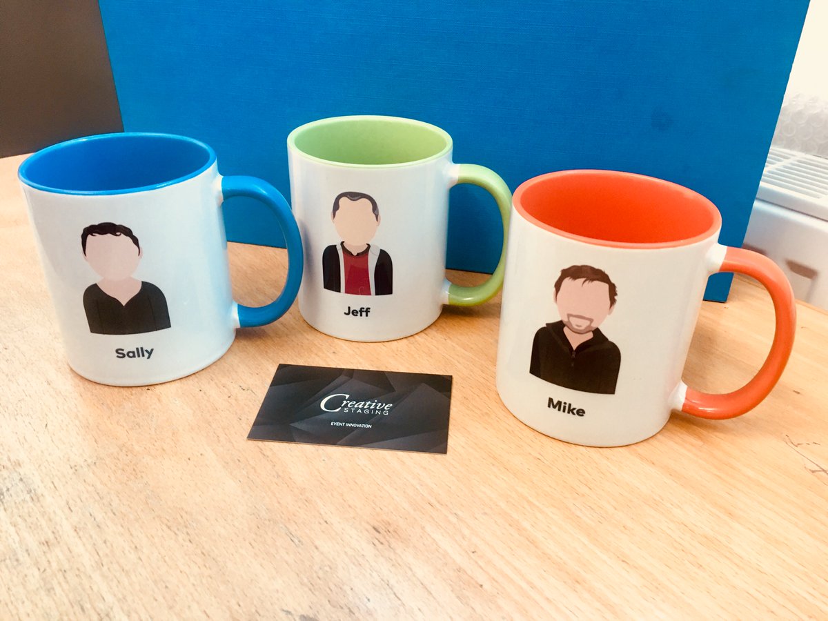 We are very happy with our mugs that arrived this morning from ITR, thank you very much from Creative Staging. #WinwithITR