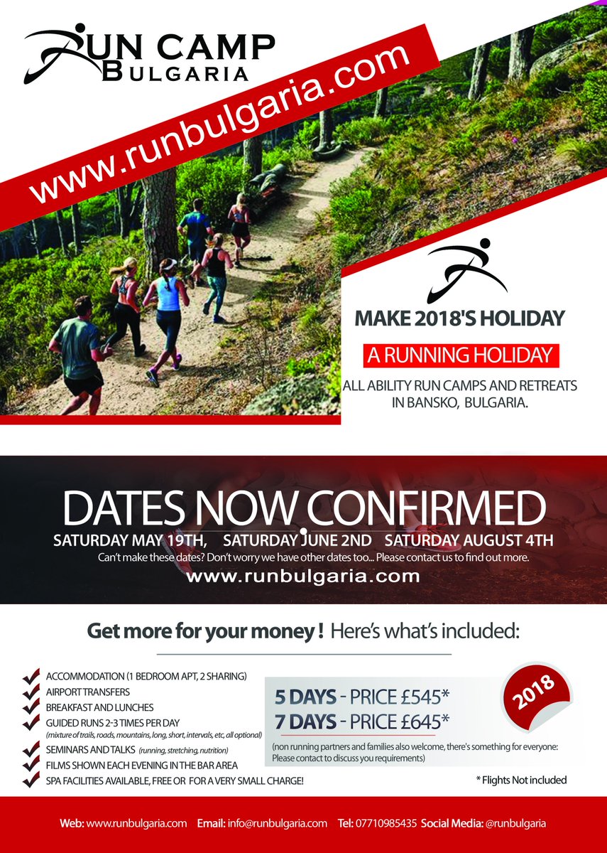 Can't wait to spend the Summer in #Bulgaria again.. Love it over there!! Please get in touch if you'd like to come to one of our run camps ☺️ #running #bansko #holiday #ukrunchat