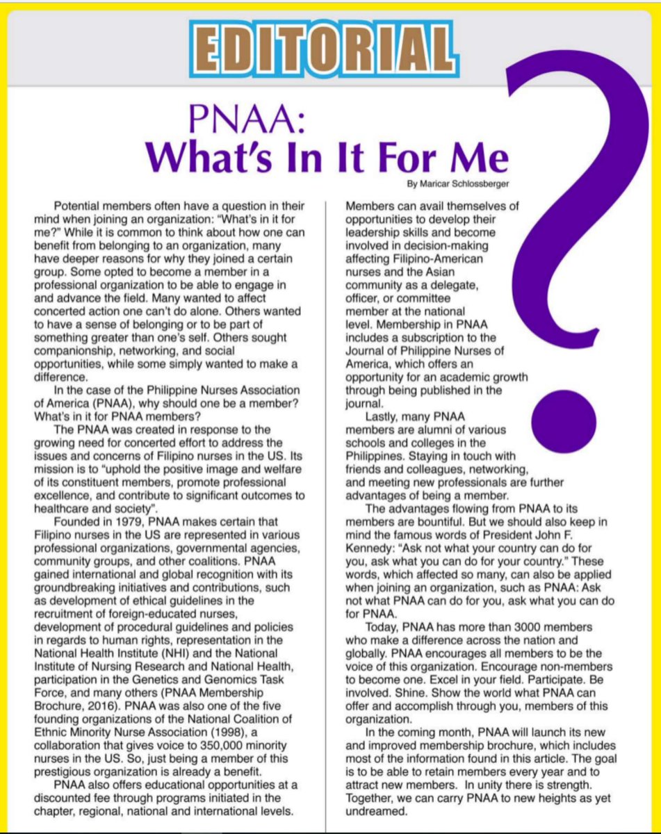 Membership in A Nutshell
(Excerpt from Inside PNAA 10/16 Ed.)
Make a difference. The time to Join PNAI/PNAA is now!
Please share this with your friends and colleagues.
For more information, visit our Website mypnai.org
Apply or renew online mypnaa.wildapricot.org/Membership-For…