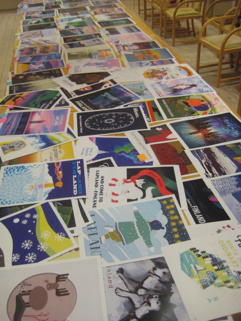 OMG! Poster frenzy in Rovaniemi while trying to chose the ten finalists in our travel poster contest for Finnish Lapland... We had participants from almost 30 different countries!