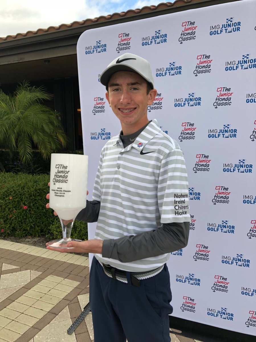 BelfastRoyalAc's tweet photo. Golfer Tom McKibbin has produced some exceptional results in America over the Christmas holidays, including wins at the Junior Honda Classic &amp; the Doral Junior Orange Bowl. Read more at https://t.co/zlLKrUnFcA #watchoutrory https://t.co/EX4uiF22bv
