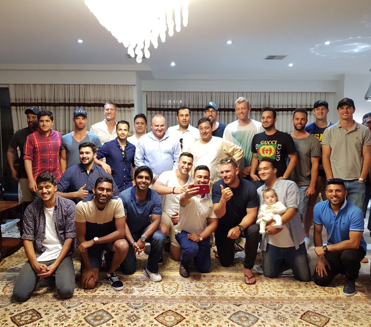 MohammadNabi007's tweet photo. I would like to sincerely  thank Sadath family for the dinner that they have prepared for my team Melbourne Renegade tonight.  I am very proud to have such friends here in Australia because you guys are always there for me. So, again I would like to 🙏 thanks 🇦🇫 @AaronFinch5 https://t.co/2Pm5E9rfCK