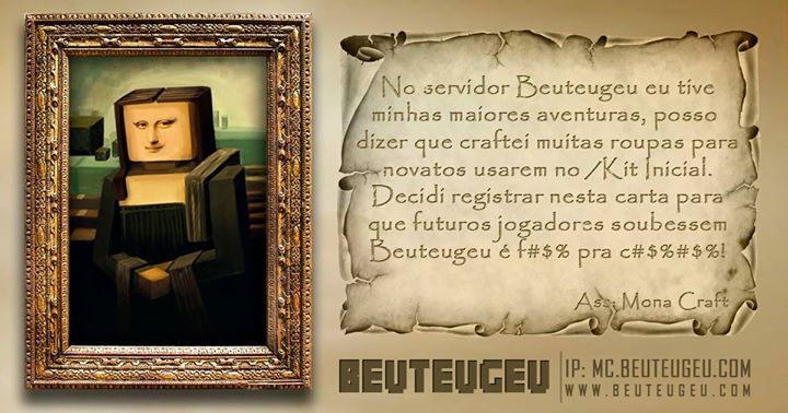 pixelcraftshop's tweet photo. |★| Beuteugeu - Servidor Survival.
|★| IP: https://t.co/hWJ1sVLQ28.

Venha aventurar-se em um ... #minecraft #pcgames https://t.co/5si7lqtr8o