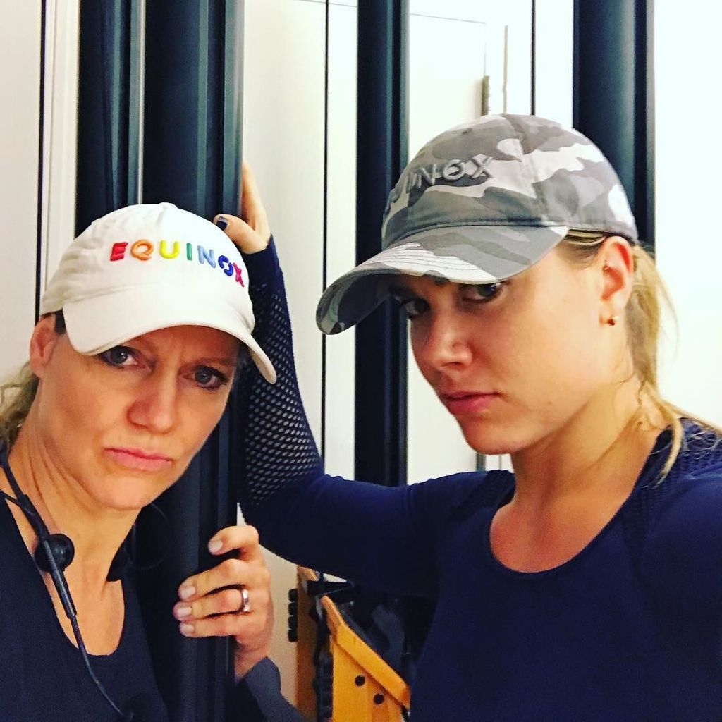 Got the style, but still got to work on dat <a href="/julie/">Julie</a>.bellis instructor look. #mentee #groupfitness #goals