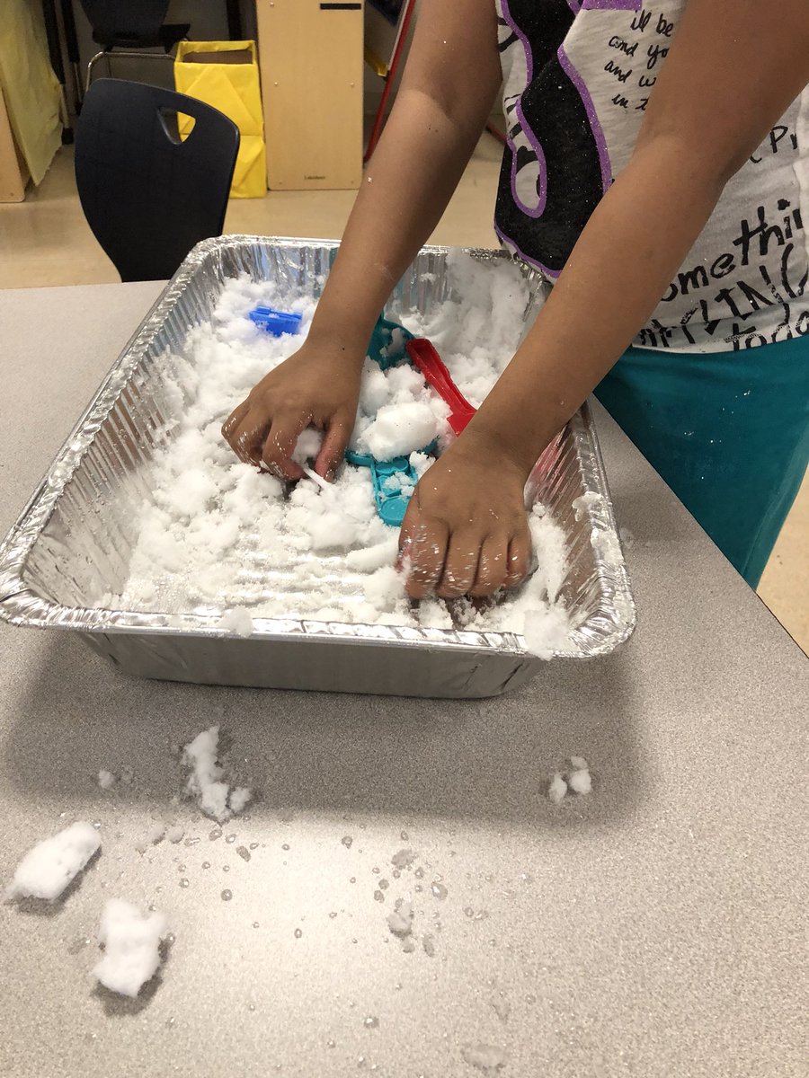Snow is the perfect medium for a sensory activity, Mrs Feehan’s class, TEACCH PROGRAM.