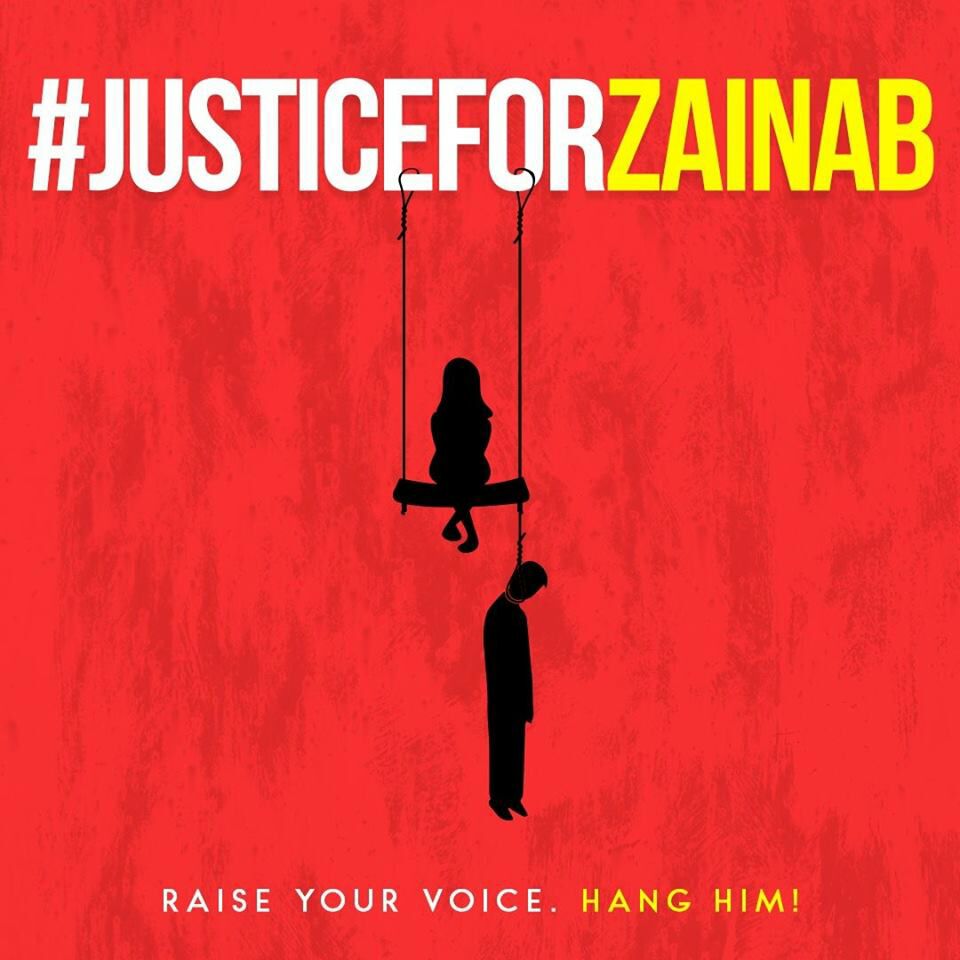 Raise Your Voice. Hang Him! #JusticeForZainab