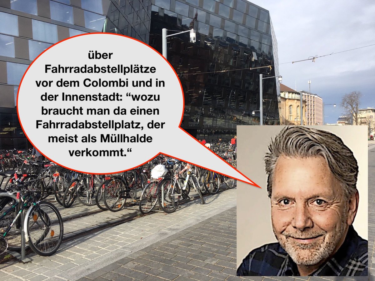 sbamueller's tweet image. und hier noch was zum Thema Verkehr. Nicht nur das er Parkuhren abschaffen will, nein die Fahrradabstellplätze stören auch… #StephanWermter #OBKandidat #Freiburg