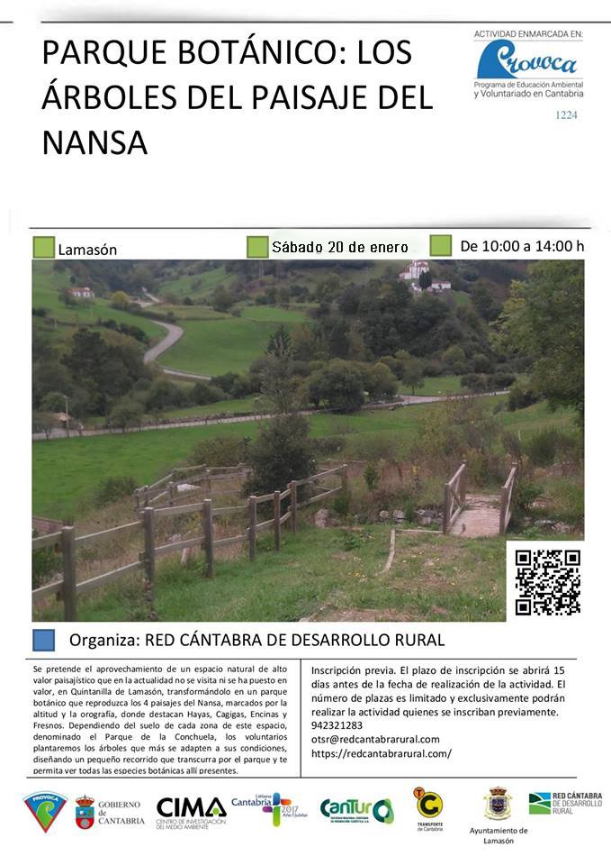 ¡Nuevo año y nuevas actividades de voluntariado para 2018!
🌳 ¿Te apuntas a una nueva plantación para crear un Parque Botánico en Lamasón?
Un día familiar, disfrutando de la naturaleza en el medio rural. 🦋
Inscripción obligatoria:
📩 otsr@redcantabrarural.com
☎️ 942321283