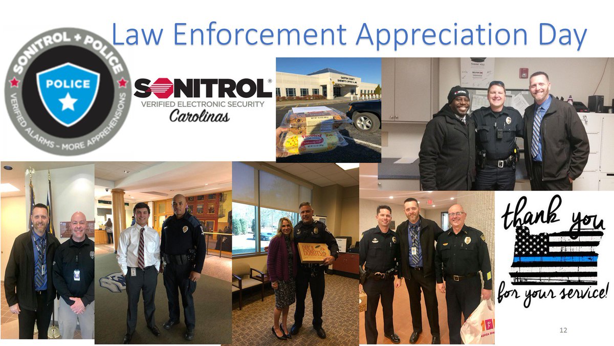 sonitrolnc's tweet photo. Team Sonitrol dropped off some donuts and cookies at local law enforcement offices today for #nationallawenforcementappreciationday #teamsonitrol #sonitrolsecurity #sonitrolsupportspolice https://t.co/s7GA6fVoKi