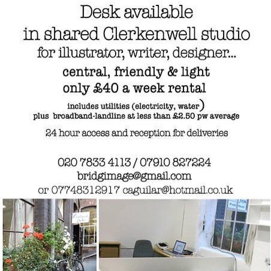 A desk space has popped up in our studio! Big windows, ground floor, high ceilings, central location &amp; lots of light. Each desk has its own separate space so there's privacy too 🙈 Get in touch with @illustrationbycatherine if you're looking for some … instagram.com/p/BdxXYMDn0gu/