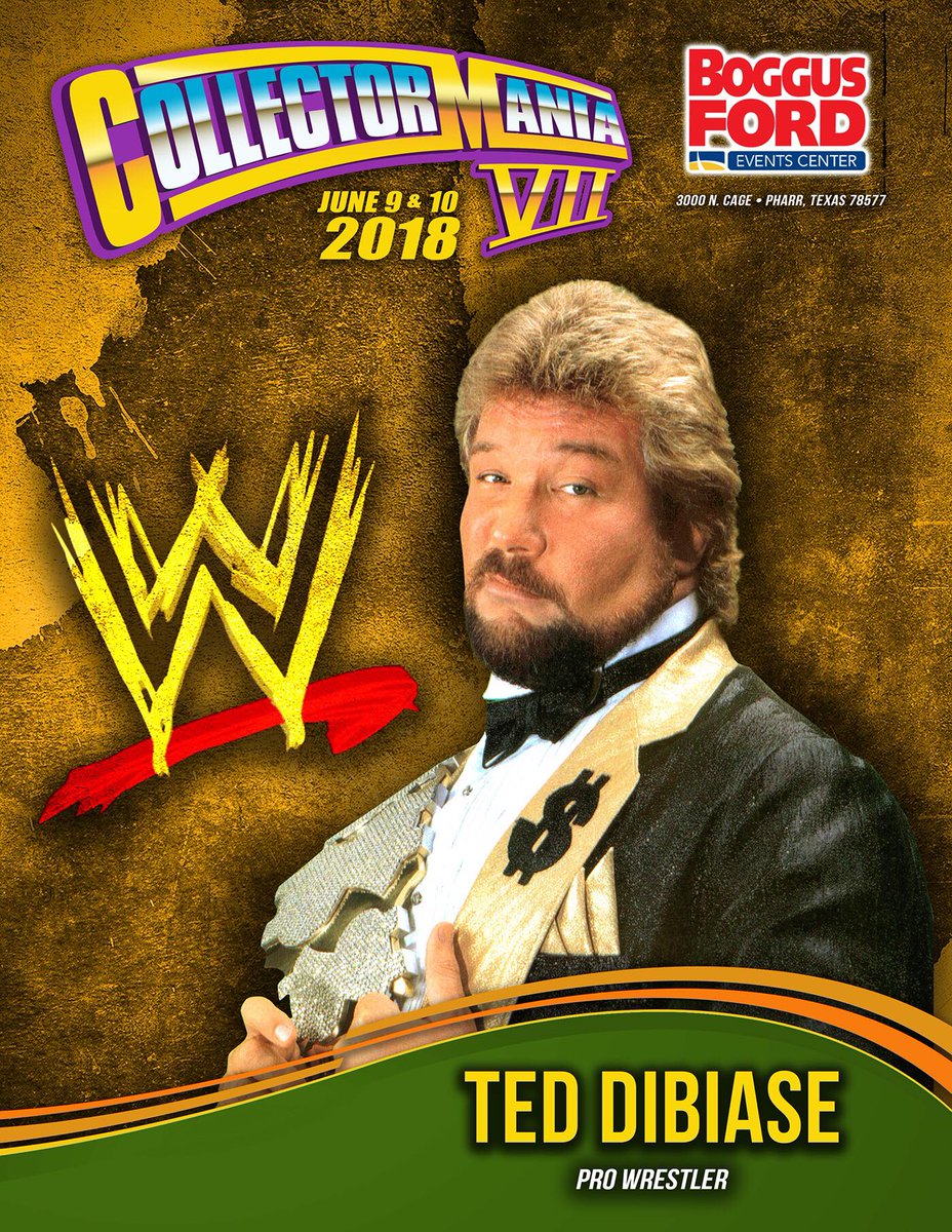 CollectorManiaV's tweet photo. The Bogus Ford Event center will be the place to be this June 9-10 Sat/sun. Come see the million dollar man @MDMTedDiBiase ,the wonderful @heyitsjencohn the voice of Pharah (overwatch) @brokenlizard  very own @ErikStolhanske and the fantastic black ranger Mr @Walterejones. 🙌 https://t.co/6u3nqElzWW