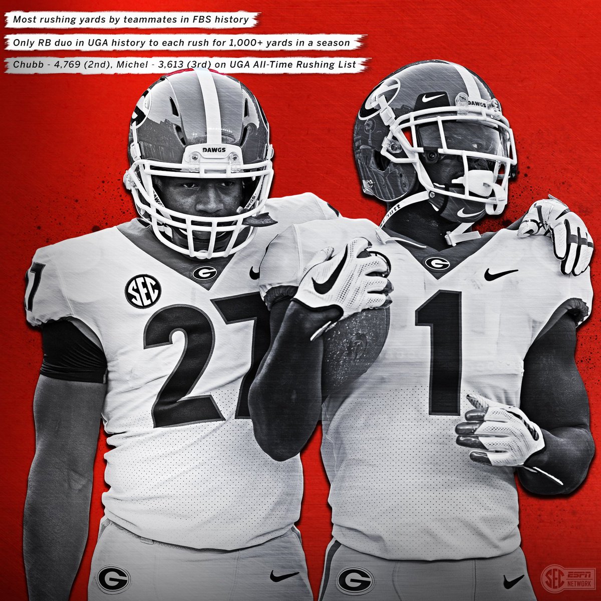 SECNetwork's tweet photo. Damn. Good. Dawgs.

One of the greatest RB duos in college football history. https://t.co/tIl3elyDBd