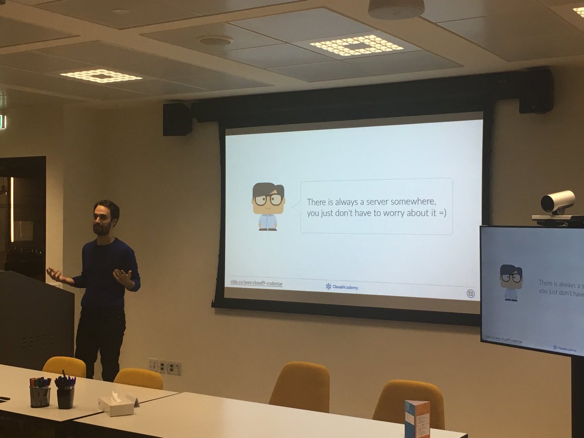 CloudSimo's tweet photo. Peace declaration between #serverless and #serverfull ๐ by @alex_casalboni at @awscloud user group Italy @cloudallianceit #Proud2beCloud https://t.co/0kWFat7bBb