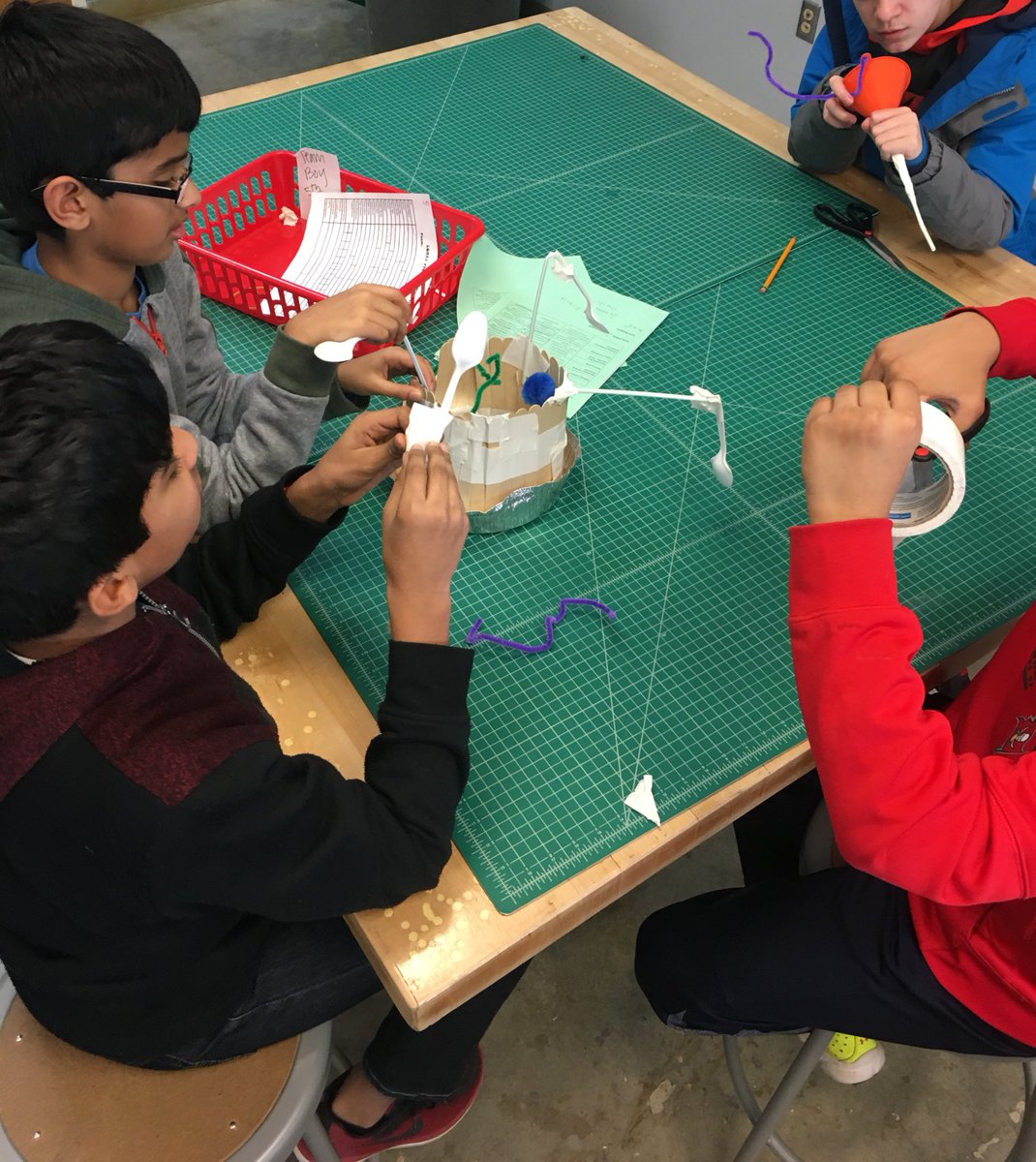 kfrazer721's tweet photo. #ddmsTED6 hard at work building their Lorax Structures to protect their Truffula Trees according to their blueprints! #drivefwd https://t.co/N5OD1Ik03k