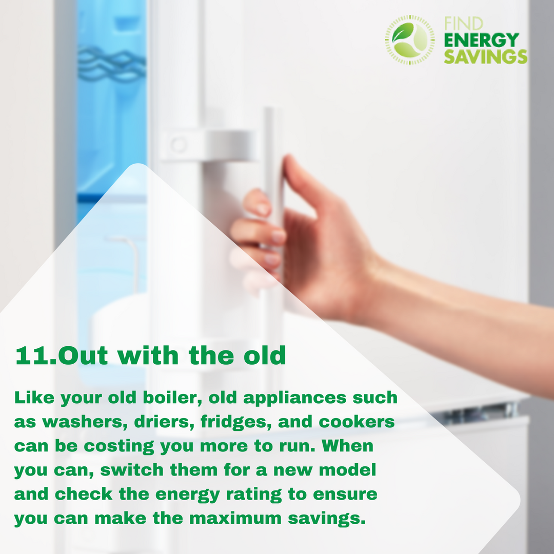 National cut your energy costs day tip 11: