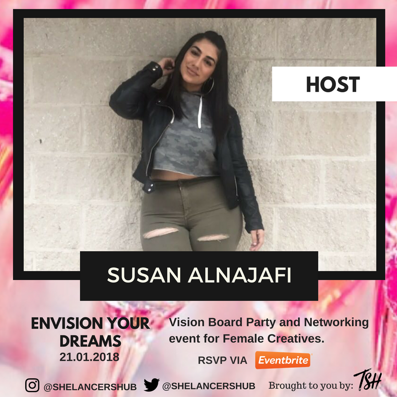 shelancershub's tweet photo. Happy to announce @suskrrr as our host the "Envision your Dreams" event. More than half of the spaces have been filled, so if you haven't grabbed a ticket already nows your chance. Link in the bio π€ππ₯ #shelancer https://t.co/l3hc58JCV0