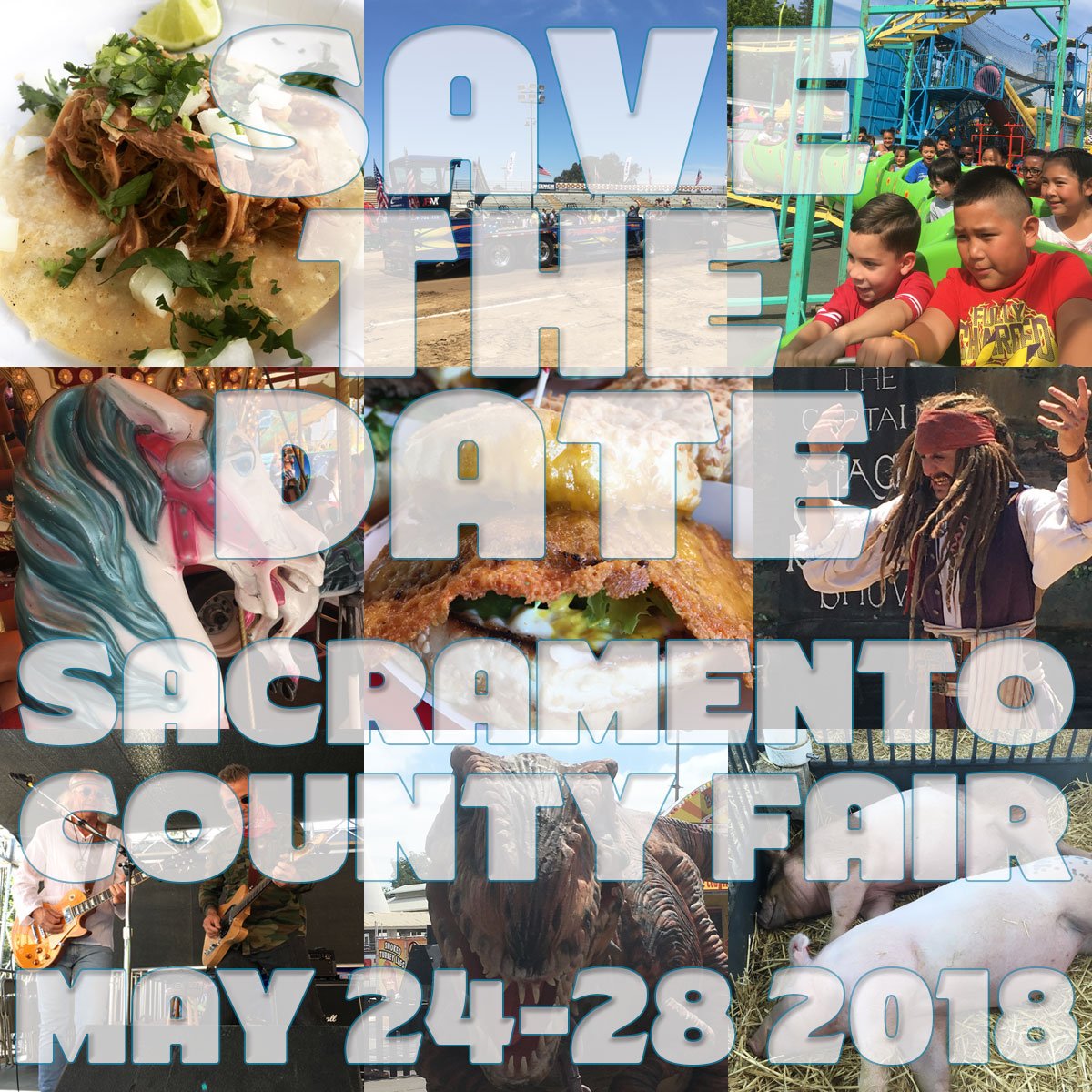 Save the Date! The Sacramento County Fair returns on May 24th, 2018! See you then! #finditatthefair #sharethefair #sacramento #sacramentocountyfair #fair #memorialdayweekend