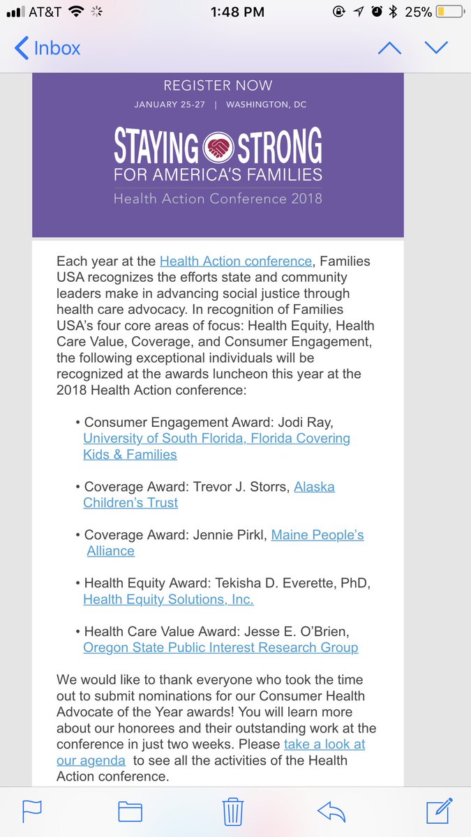 KYCara's tweet photo. Congratulations @JesseOBrienOR for the much deserved recognition & honor! Winner of @FamiliesUSA #healthcare Value award! #hcvalue #ha2018 https://t.co/EsGrYpPlPe