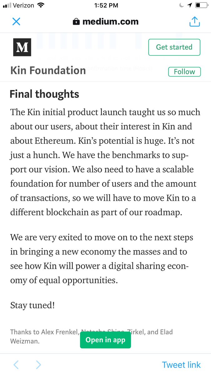 Gametheoryrace's tweet photo. This  is killer news. The metrics recorded through launch confirmed our hypothesis that the $KIN ecosystem has tremendous potential for wide spread adoption. Buy away folks! While you still can! $BTC $ETH $XRP take notice. https://t.co/UJwNtDnmdr