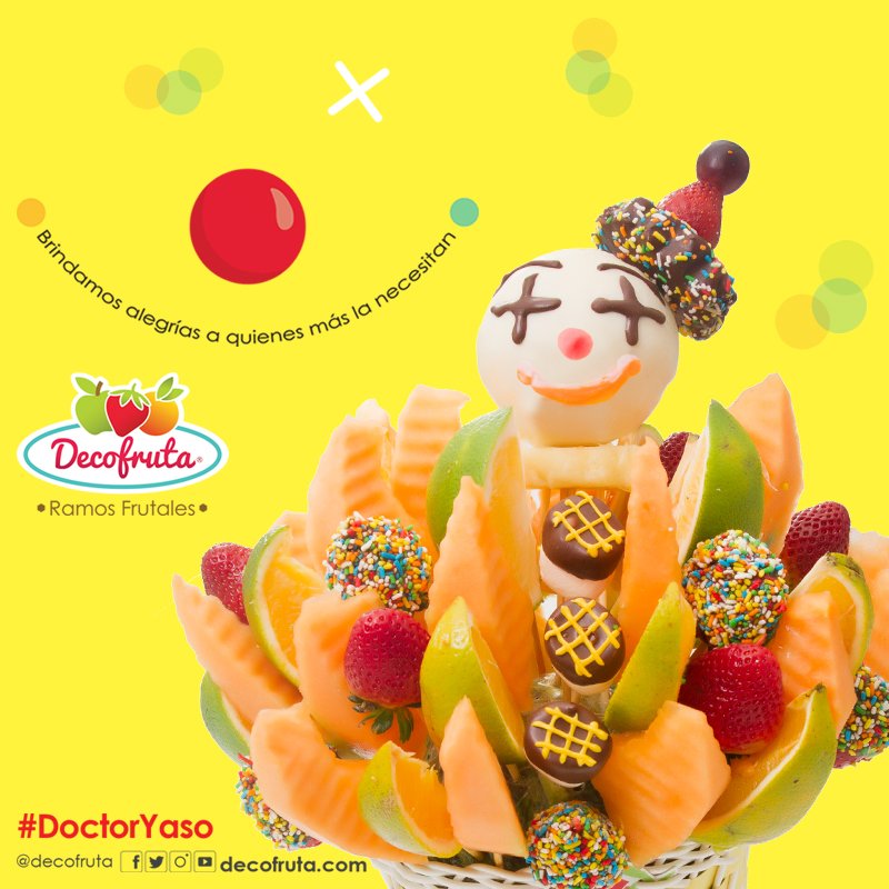 decofruta's tweet photo. Nuestro ramo Deco Yaso es ideal para los pequeños de la casa, además de sorprender y alegrar el día a los consentidos del hogar, contribuyes por una buena causa https://t.co/ujYmFAzCQt #Decofruta #RamosFrutales https://t.co/pCM4WZeU2F