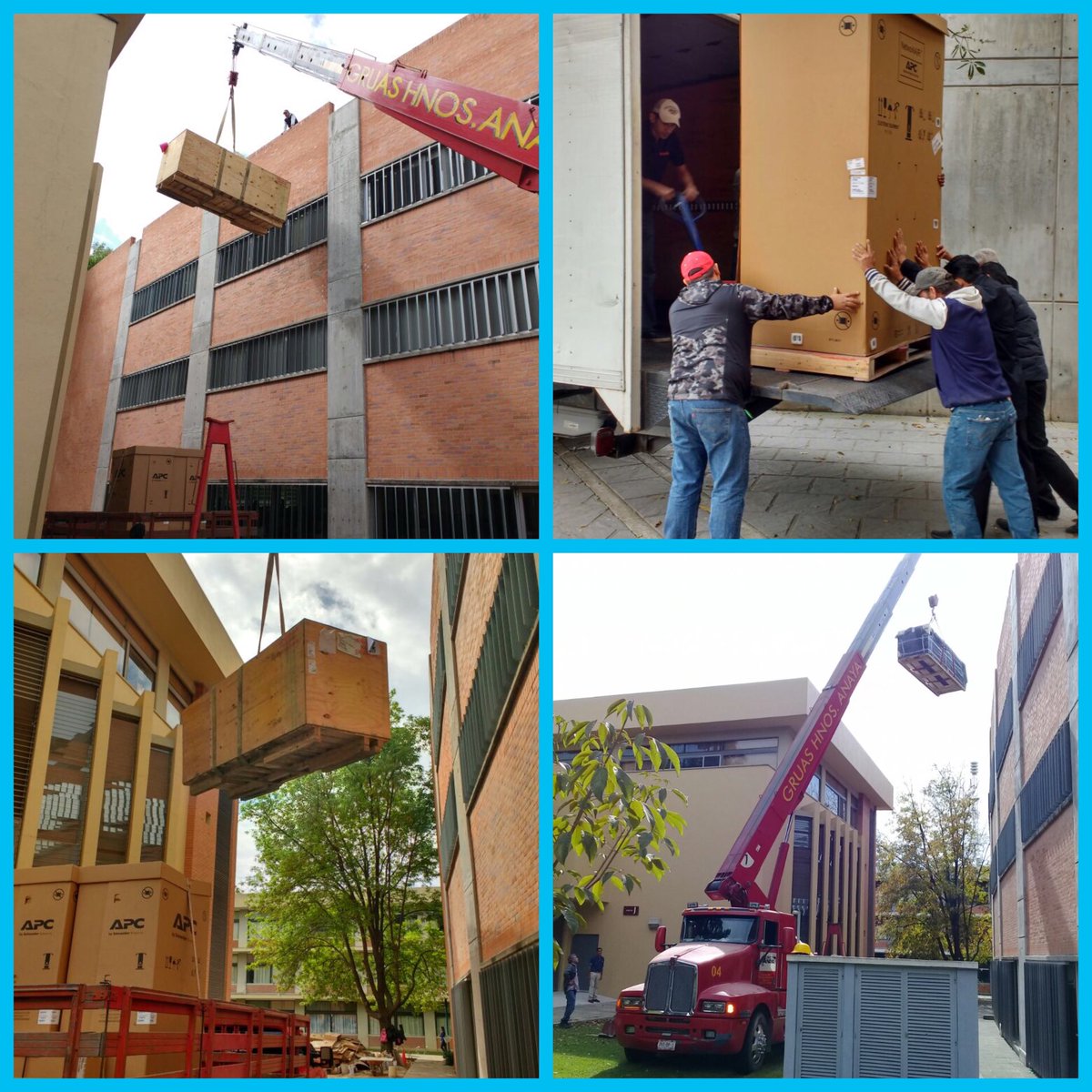 itisagdl's tweet photo. Es un Honor trabajar para #Iteso 

Haciendo la maniobra para la colocación de la condensadora correspondiente al equipo InRow (enfriamiento) marca APC SCHNEIDER

#Integrandosoluciones #itisa #integrando #itisagdl #Enero #2018 https://t.co/fqXIXdrEws
