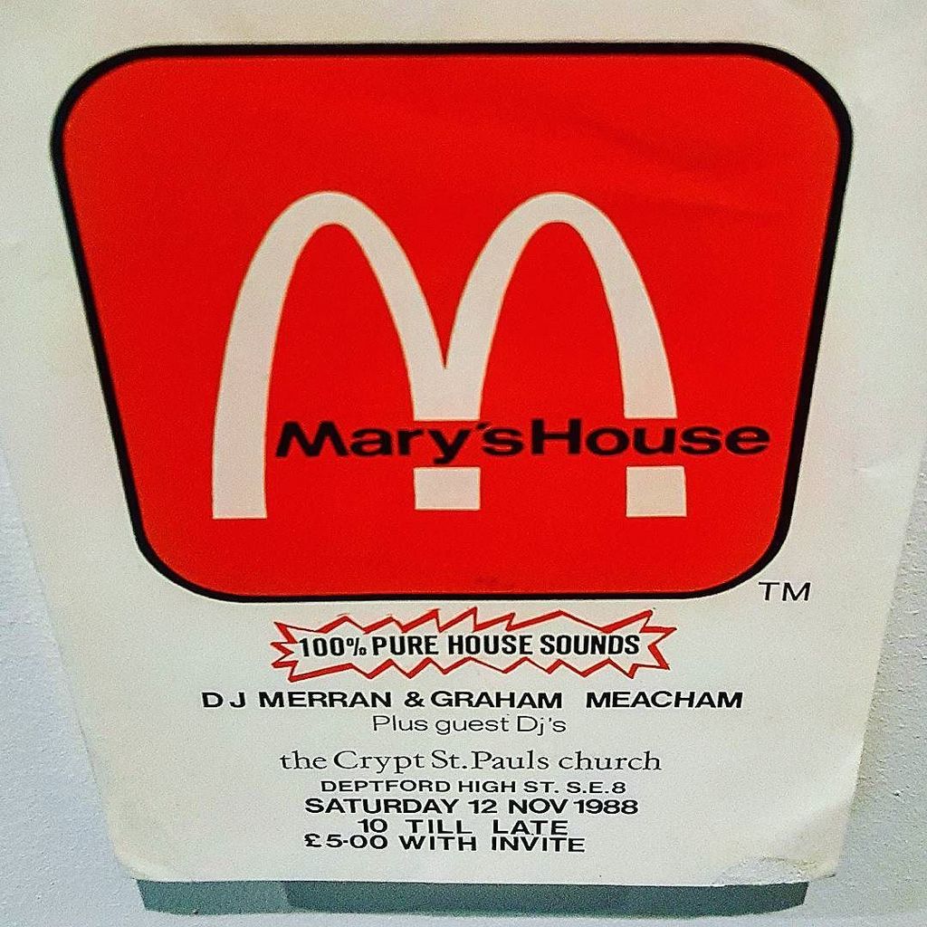 Phatmedia's tweet photo. MARY'S HOUSE November 1988 St Pauls Crypt Deptford '100% Pure House Sounds'
#raveflyer #maryshouse #earlyrave #housemusic #acidhouse #secondsummeroflove #artappropriation #stpaulsdeptford #thecryptdeptford #deptford #london #newbeat https://t.co/8U8ziqN8va https://t.co/cpP1bWpoNN