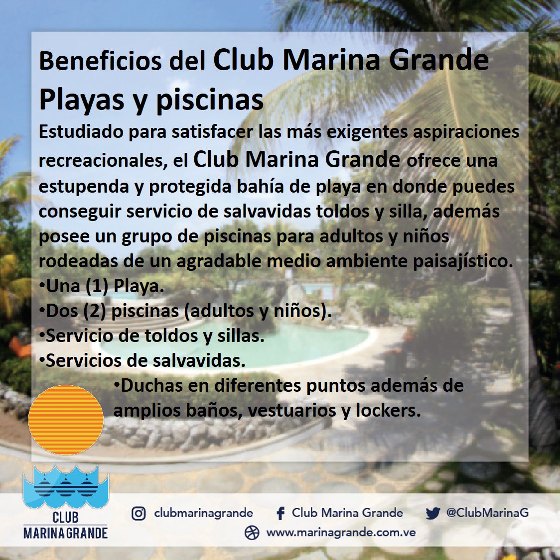 ClubMarinaG's tweet photo. Ven y Disfruta de los beneficios del #clubmarinagrande  #club #playa #vargas #entretenimiento https://t.co/0iKHyC95WM
