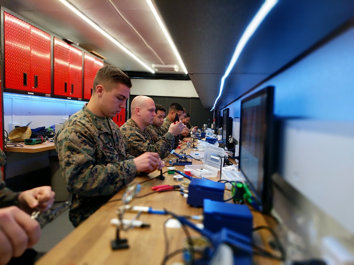 Here we see the Marine in it's natural habitat.....adapting and overcoming electronics. <a href="/CircuitSpecial/">Circuit Specialists</a> <a href="/MarineMakers/">Marine Maker</a> #electronics #learning #marines