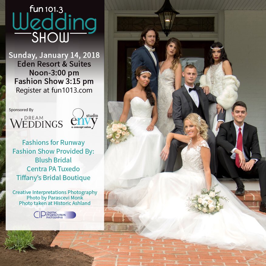 _Envy_Studio_'s tweet image. To all future brides don’t forget Fun 101.3 Wedding showcase. This years runway show will be jaw dropping with styles by our amazing artist at Envy Studio #weddingshowcase #fun101. #Envystudio #dreamweddings #lancasterpa #runway #hair #makeup #brides