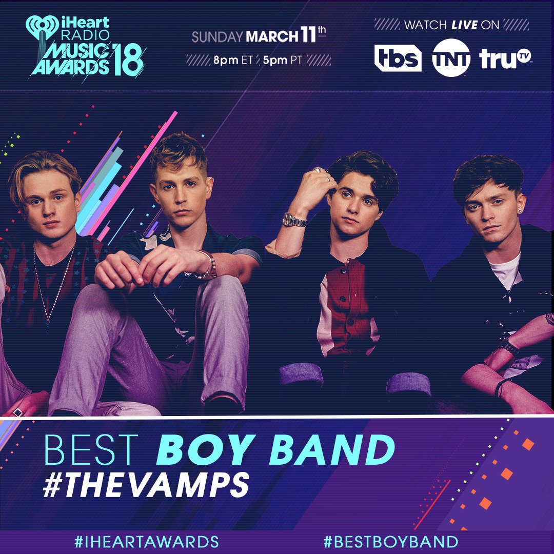 Z100NewYork's tweet photo. #TheVamps 😍 #BestBoyBand 😍 #iHeartAwards 😍 Use those hashtags or RT to vote!!! https://t.co/LsaRqgtdvz