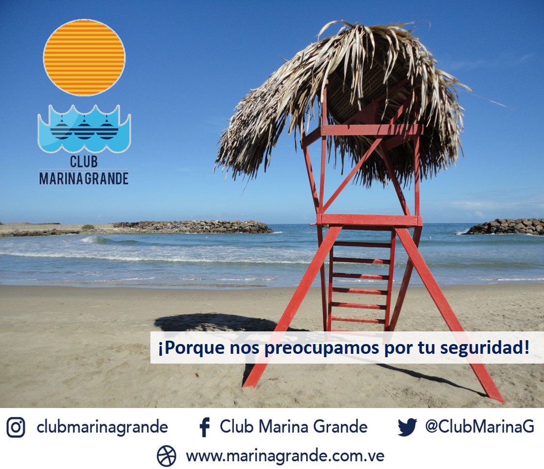 ClubMarinaG's tweet photo. ¡Siéntete seguro aquí en el #clubmarinagrande, con nuestro servicio de salvavidas! #playa #mar #arena #sol  #arena #paseo #placer #diversión https://t.co/5hDrX90aWs