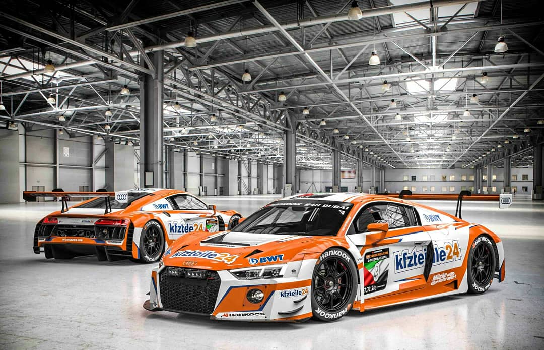 AudiKuwait's tweet photo. The #24HoursOfDubai will be taking place on January 12th and 13th 2018. #AudiSportCustomerRacing’s strongest presence in #Dubai, with 13 of the total 93 race cars being #AudiSport.
The cars are: 5 #Audi #R8LMS for #GT3, 2 #AudiR8LMS for #GT4 & 6 #AudiRS 3LMS in #TCR class. https://t.co/2dKf1qWEOf
