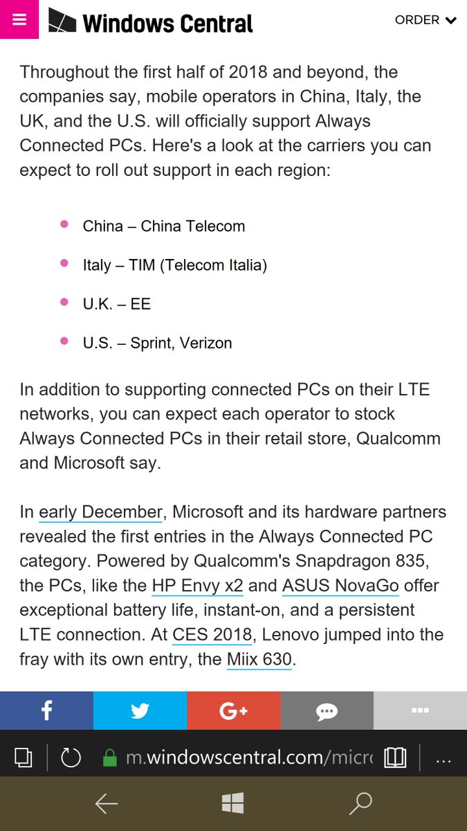 SurfacePhones's tweet photo. Microsoft's role in this Qualcomm partnership includes making the PC experience mobile-friendly. https://t.co/aKd9uyv6IS