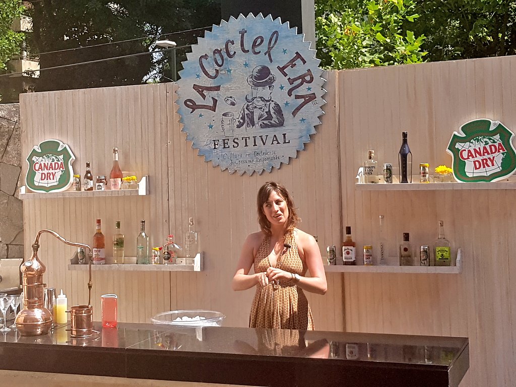 Chilegast's tweet photo. Dando el pie inicial al gran evento de #cocteleria #LaCocteleraFestival 🥂🥃"Cultura en Cocteleria y Consumo Responsable" 👏👏👏 en @HotelesCumbres #Vitacura #CoctelSinAlcohol #DanielaOlave https://t.co/wFrbUX9j7C