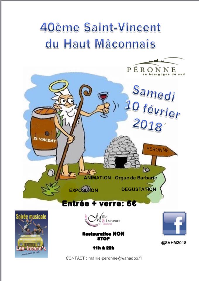 Ne manquez pas "l'autre Saint-Vincent", celle du haut-mâconnais à Péronne le 10 février !
facebook.com/events/2024486…