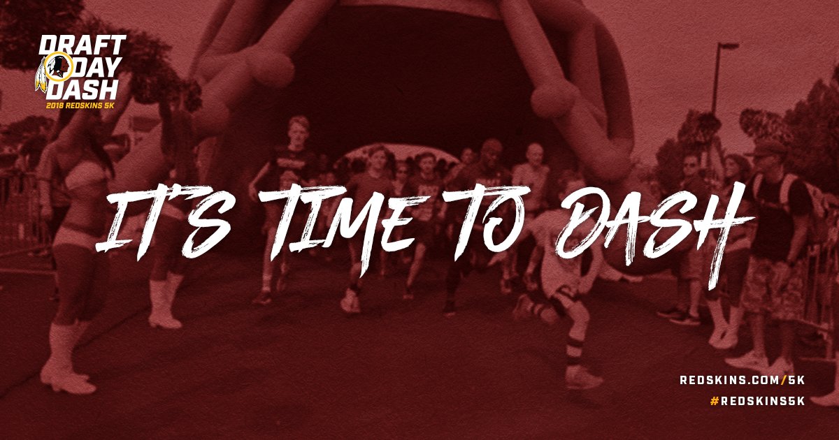 commandersCR's tweet photo. Throw on your jersey and lace up your sneakers! #Redskins5K is back and it’s time to dash: https://t.co/H1NFUoY8L6 https://t.co/TmrkDZGH0k