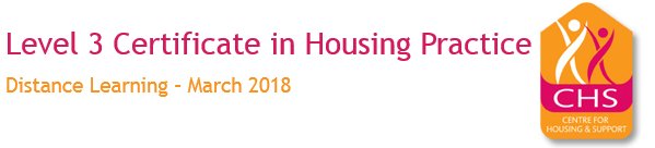 TheCHS's tweet photo. We are now recruiting to our Level 3 Certificate in Housing; March 2018 cohort. For further information visit our website: https://t.co/c3Ptd4Vqi8 #housing #qualification https://t.co/225hPirdlU