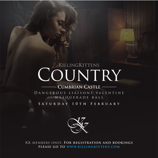 kkloulou_'s tweet photo. A night of decadent KK fun ... join our Dangerous Liaison Masquerade Party, hidden within the walls of a 16 th Century Castle on the Cumbrian boarder ... #heatupwinter #bemorekitten #couplesfun #killingkittens #ValentineParty https://t.co/wyHbc3TtHu