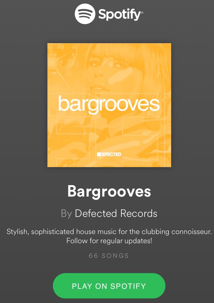 Soulful house tracks perfect for the journey home 🎶👌🏽
<a href="/DefectedRecords/">Defected Records</a> <a href="/Spotify/">Spotify</a> 

open.spotify.com/user/defected.…

#HumpdayHappiness #spotifyplaylist