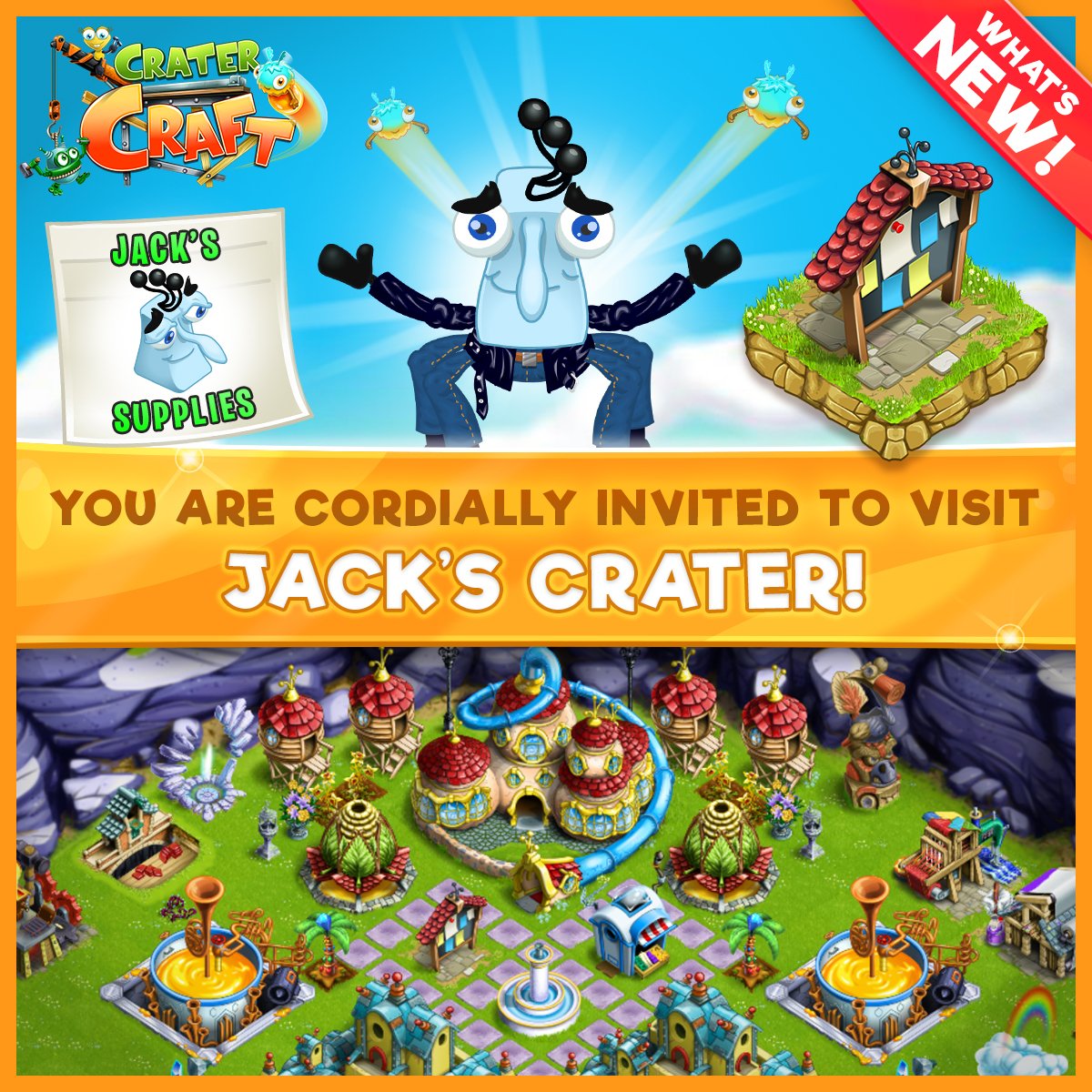 FarmAndCraftApp's tweet photo. Don't forget to visit Jack's crater for daily inspiration - he might even have something you need on sale! #CraterCraft
Play Now: https://t.co/5GknHxR79f https://t.co/Ydoj5B1zJh