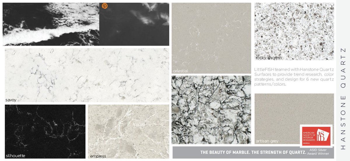 Tararaehill's tweet photo. We hope all are having a fantastic #KBIS2018! Please stop by HanStone's Booth (W913) to #explorepossibility, grab FREE ICE CREAM, and view 6 awarded patterns designed by LittleFISH think tank's #Tararaehilll.
@HanstoneQuartz @IntlBldrsShow https://t.co/yjd589BlEA