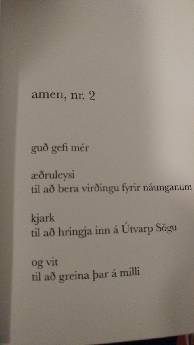 Þetta er kannski besta ljóð sem ég hef lesið! #tístogbast #ljóðatwitter <a href="/eydisblondal/">Eydís Blöndal</a>