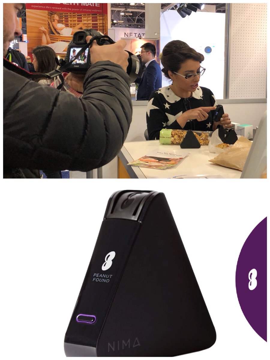 #WednesdayWisdom Did you know tech can aide w/ peanut &amp; gluten allergies? Meet <a href="/NimaSensor/">Nima</a> a tiny device that tests food in minutes #CES18